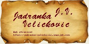 Jadranka Veličković vizit kartica